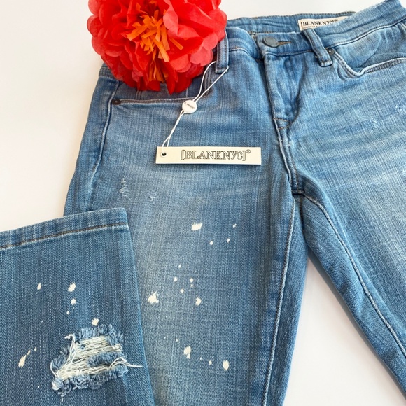 BLANK NYC Skinny Classique Splatter Jeans Womens Size 25 Distressed NWT - Picture 9 of 10